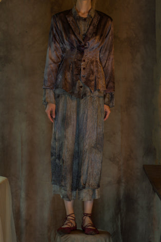 MUTEDANCE Silk Layered Dyeing Pants MD21SS34